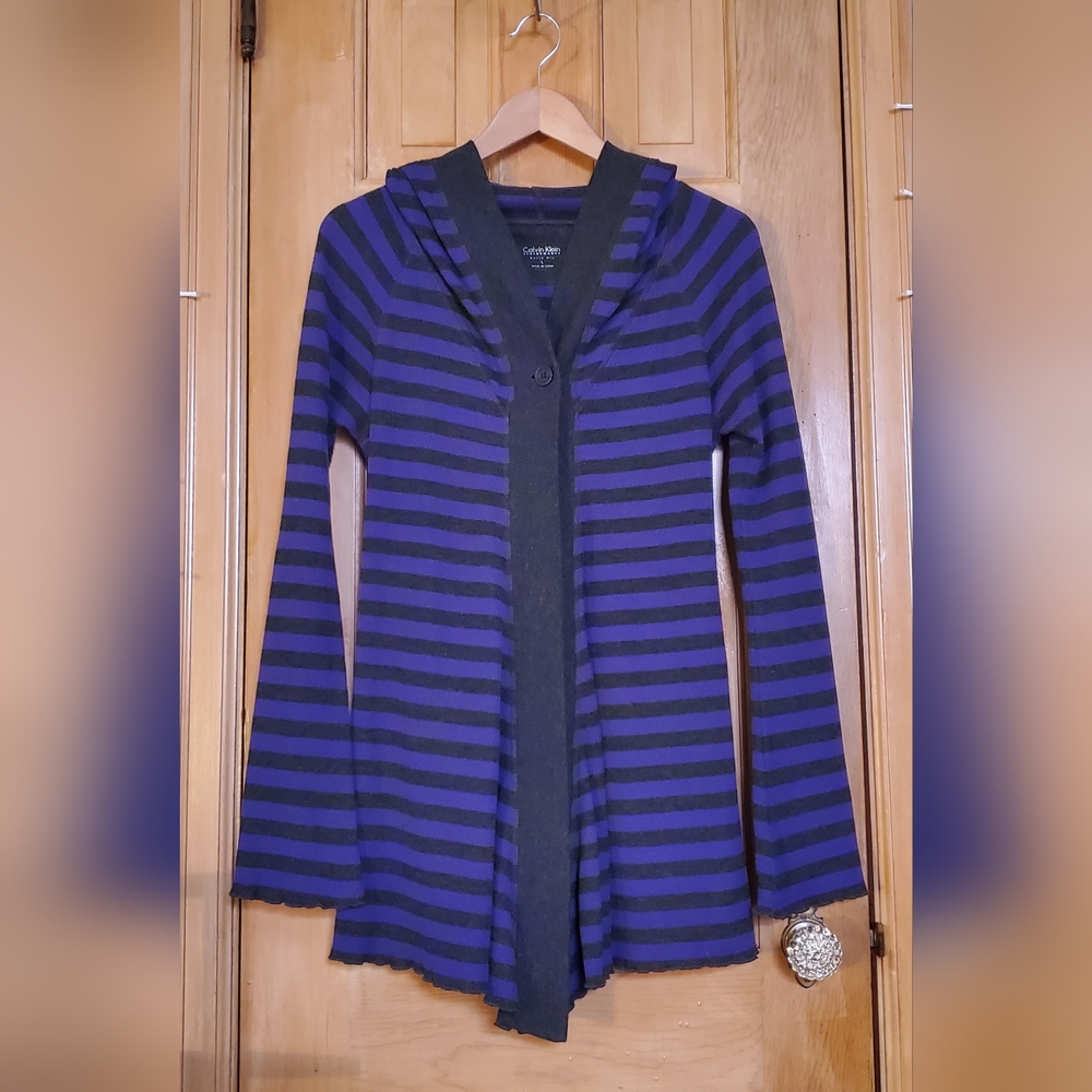 Calvin Klein Performance Size L Purple/Dark Gray Sweater